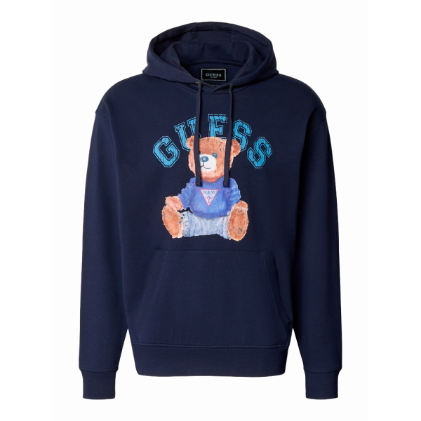 Guess Vestes en maille et pulls Bleu marine - Sweat-shirt ours en peluche - S - Ref 89 €
